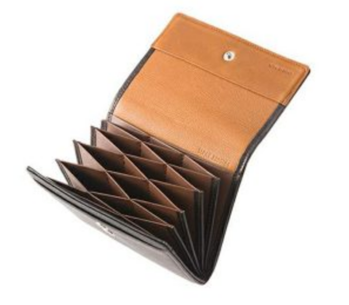 Silky Kip Cow Leather Compact Wallet w/ Honeycell – WAZA NYC