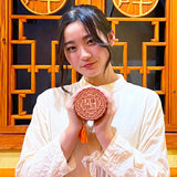 MYUUA China Mooncake-Shaped Pouch — alternate angle showing Mooncake-shaped pouch