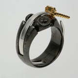 SAMURAI RING “Samurai and Sword” - Antique & Gold