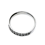 Silver Edokiriko Pattern Ring
