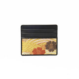 Silk & Cow Leather Cardcase (Sakura and Waves)