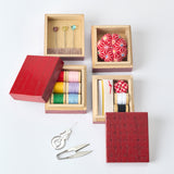 Three Tier Sewing Kit YAMANAKA Lacquerware | HEMP | Vermillion