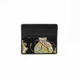 Silk & Cow Leather Cardcase (Good Luck Charm)
