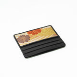 Silk & Cow Leather Cardcase (Sakura and Waves)