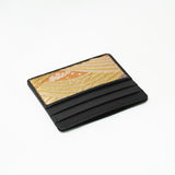 Silk & Cow Leather Cardcase (Sakura and Waves)