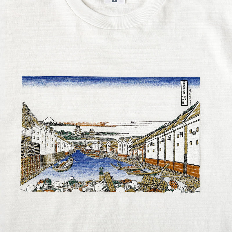 Hokusai T-shirt - Edo Nihonbashi | White – WAZA NYC