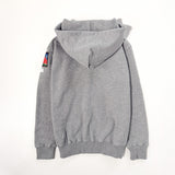 Hokusai Seto Emblem Zip-up Hoodie - Akafuji | Gray