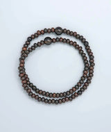 108-Bead Striped Ebony Juzu with Smoky Quartz Accent
