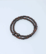 108-Bead Striped Ebony Juzu with Smoky Quartz Accent