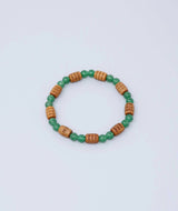 Sandalwood Heart-Sutra Juzu Bracelet with Jade Accent
