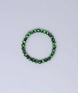 Green Ryukyu Hotaru-Glass Juzu Bracelet — 7mm Straight