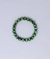 Green Ryukyu Hotaru-Glass Juzu Bracelet — 10mm Straight