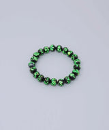 Green Ryukyu Hotaru-Glass Juzu Bracelet — 10mm Straight