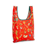 MYUUA ECOCORO Calavera Eco Bag in Red — main product view featuring Calavera (Mexican sugar skull) print