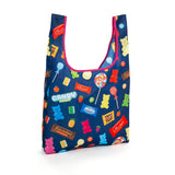MYUUA ECOCORO Gummy Candy Eco Bag in Navy — main product view featuring Gummy candy print