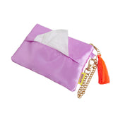 MYUUA Mt. Fuji Embroidered Tissue Pouch — secondary view showing Mt. Fuji with cranes and pine detail