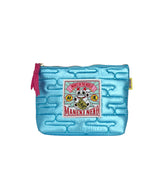 MYUUA Maneki-neko Lucky Cat Quilt Pouch — close-up of Maneki-neko (lucky cat) embroidery