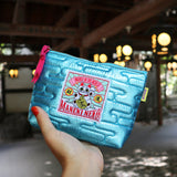 MYUUA Maneki-neko Lucky Cat Quilt Pouch — lifestyle styling shot