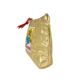 MYUUA Mt. Fuji Quilt Pouch — close-up of Mt. Fuji on metallic quilt embroidery