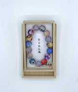 Chirimen Kimono-Textile Juzu Bead Bracelet — 14mm