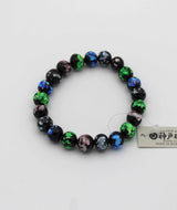 Four-Color Ryukyu Hotaru-Glass Juzu Bracelet — 10mm