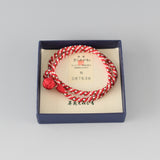 Kumihimo Silk Bracelet - Red