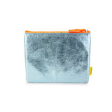 AMERICA Spam Musubi Flat Pouch — Metallic Blue — detail view 2