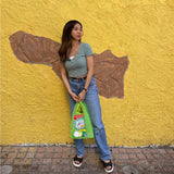 AMERICA Detergent Sheer Tote Bag — Green — detail view 5