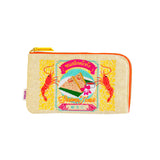 MYUUA Thai Shrimp Toast Embroidered Wide Flat Pouch in Gold — main product view