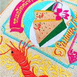 THAILAND Shrimp Toast Wide Flat Pouch — Gold — detail view 3