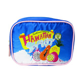 MYUUA Hawaii Tropical Embroidered Square Pouch in Blue — main product view