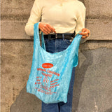 KOREA Market Tote Bag — Blue — detail view 6