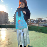 KOREA Market Tote Bag — Blue — detail view 8