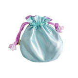 JAPAN Shirohebi (White Snake) Drawstring Pouch — Blue — detail view 2