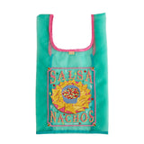 MYUUA Nachos Embroidered Sheer Tote Bag in Green — main product view