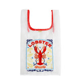 MYUUA Lobster Embroidered Sheer Tote Bag in White — main product view