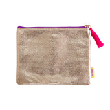 THAILAND Elephant Ride Flat Pouch — Metallic Gold — detail view 2
