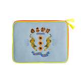 MYUUA China Tiger Embroidered Laptop Case in Blue — main product view