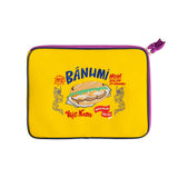 MYUUA Banh Mi Embroidered Laptop Case in Yellow — main product view