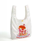 MYUUA Pancake Burger Embroidered Tote Bag in White — main product view