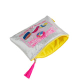 JAPAN Sushi Flat Pouch — Metallic Silver — detail view 3