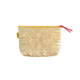 JAPAN Medetai (Sea Bream) Quilt Pouch — Metallic Gold — detail view 2