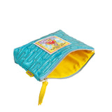 JAPAN Ebisu (God of Fortune) Quilt Pouch — Metallic Blue — detail view 3