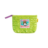 MYUUA Tanuki Raccoon Dog Quilt Pouch in Metallic Green — main product view