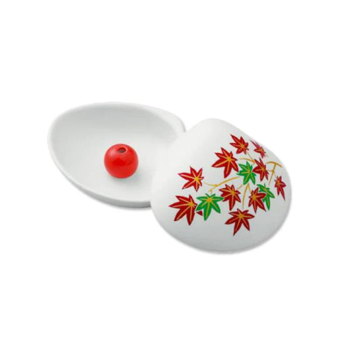 Shell shaped incense stand Red Leaves