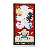 MYUUA Japan Embroidered Sticker Set — alternate angle showing 5 embroidered Japanese motif stickers