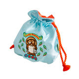 MYUUA Lucky Tanuki Drawstring Pouch — secondary view showing Tanuki raccoon-dog detail