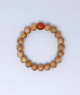 Whiskey Barrel Wood Amber Juzu Bead Bracelet — Men's
