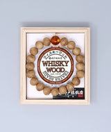 Whiskey Barrel Wood Amber Juzu Bead Bracelet — Men's