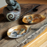 Glass Tray – Cats (Gold Leaf)